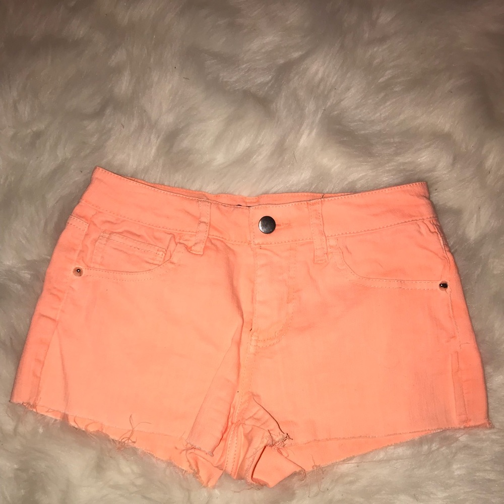 F21 neon shorts